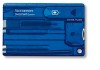 Швейцарская карточка VICTORINOX SwissCard Quattro, 14 функций, полупрозрачная синяя, арт. 601191 фото 1 — Бизнес Презент