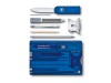 Швейцарская карточка VICTORINOX SwissCard Quattro, 14 функций, полупрозрачная синяя, арт. 601191 фото 3 — Бизнес Презент
