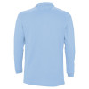 Рубашка поло мужская с длинным рукавом Winter II 210 голубая, арт. 11353200S фото 2 — Бизнес Презент