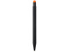 Резиновая шариковая ручка-стилус Dax, черный/оранжевый, арт. 10741704 фото 2 — Бизнес Презент