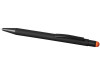 Резиновая шариковая ручка-стилус Dax, черный/оранжевый, арт. 10741704 фото 3 — Бизнес Презент
