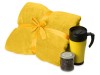 Подарочный набор с пледом, термокружкой и миндалем в шоколадной глазури Tasty hygge, желтый, арт. 700346.04 фото 1 — Бизнес Презент