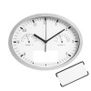 Часы настенные INSERT3 с термометром и гигрометром, белые, арт. 6186.60 фото 1 — Бизнес Презент