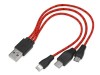 Набор с наушниками и зарядным кабелем 3-в-1 In motion, красный, арт. 700901 фото 3 — Бизнес Презент