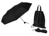 Зонт Picau из переработанного пластика в сумочке, черный, арт. 920007 фото 1 — Бизнес Презент