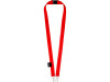 Ремешок Adam с двумя крючками-карабинами, изготовленный из переработанного ПЭТ, красный, арт. 10251821 фото 2 — Бизнес Презент