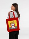 Холщовая сумка «Куриные ножки», красная, арт. 71267.50 фото 3 — Бизнес Презент