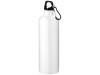 Алюминиевая бутылка для воды Oregon объемом 770 мл с карабином - Белый (P), арт. 10029703p фото 1 — Бизнес Презент