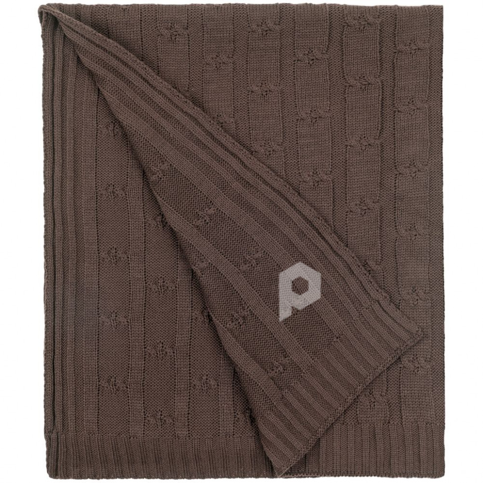 Плед Trenza, коричневый (какао), арт. 23348.53 фото 1 — Бизнес Презент
