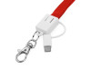 Ланьярд с зарядным кабелем 3-в-1 xTape, красный, арт. 590921 фото 2 — Бизнес Презент