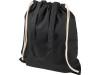 Рюкзак со шнурком Eliza из хлопчатобумажной ткани плотностью 240 г/м², черный, арт. 12027601 фото 4 — Бизнес Презент