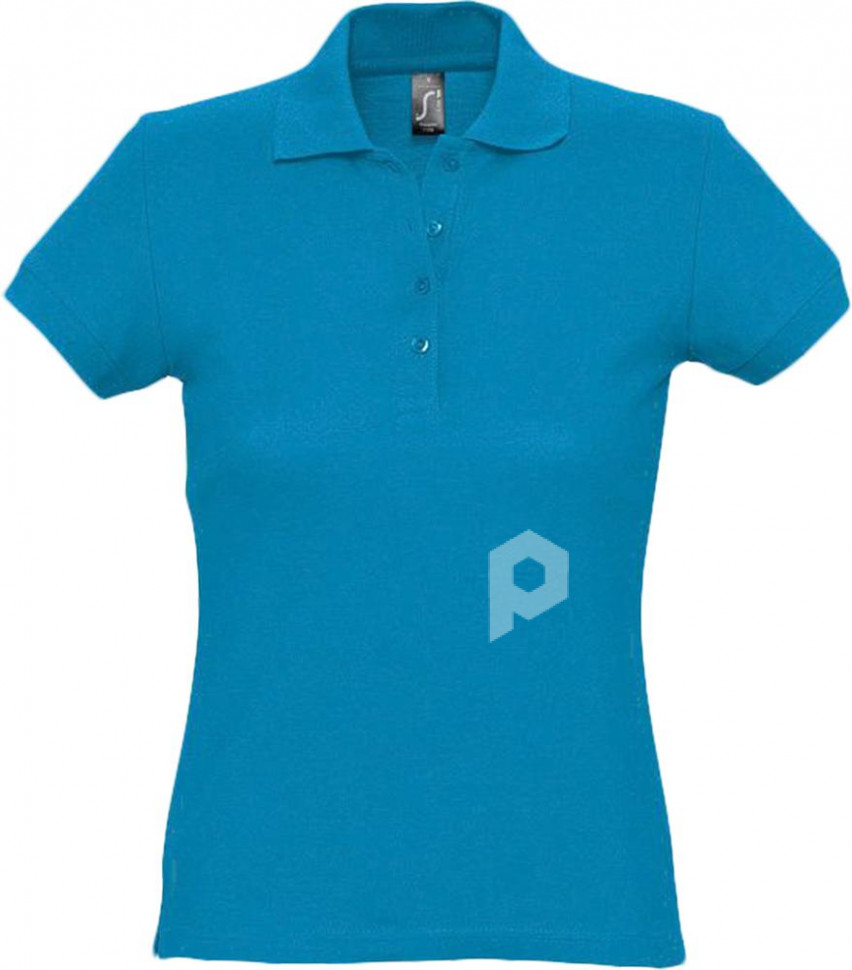 Рубашка поло женская Passion 170, ярко-бирюзовая, арт. 4798.431 фото 1 — Бизнес Презент