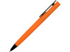 Ручка пластиковая soft-touch шариковая Taper, оранжевый/черный, арт. 16540.13 фото 3 — Бизнес Презент