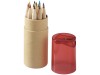 Набор карандашей 12 единиц, натуральный/красный, арт. 10706801 фото 2 — Бизнес Презент