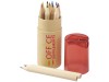Набор карандашей 12 единиц, натуральный/красный, арт. 10706801 фото 5 — Бизнес Презент