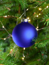 Елочный шар Finery Matt, 8 см, матовый синий, арт. 17663.40 фото 6 — Бизнес Презент