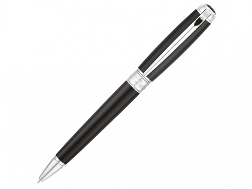Ручка шариковая New Line D Medium, черный/серебристый, арт. 415100M фото 1 — Бизнес Презент