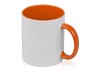 Кружка для сублимации Sublime Color, белый/оранжевый, арт. 870528 фото 1 — Бизнес Презент