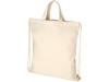 Рюкзак со шнурком Pheebs из 210 г/м² переработанного хлопка, натуральный, арт. 12046000 фото 1 — Бизнес Презент