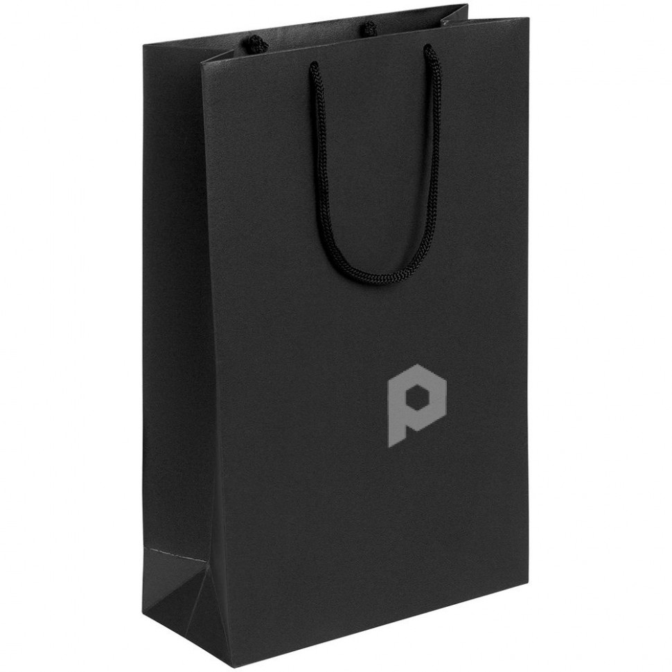 Пакет бумажный «Блеск», средний, черный, арт. 5867.30 фото 1 — Бизнес Презент