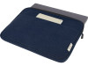 Чехол для 14-дюймового ноутбука Joey объемом 2 л из брезента, переработанного по стандарту GRS, темно-синий, арт. 12068055 фото 4 — Бизнес Презент