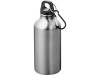 Бутылка для воды с карабином Oregon, объемом 400 мл, серебристый, арт. 10073881 фото 1 — Бизнес Презент