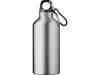Бутылка для воды с карабином Oregon, объемом 400 мл, серебристый, арт. 10073881 фото 2 — Бизнес Презент