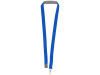 Двухцветный шнурок Aru с застежкой на липучке, ярко-синий/серый, арт. 10220801 фото 3 — Бизнес Презент