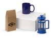 Подарочный набор с чаем, кружкой и френч-прессом Чаепитие, синий, арт. 700411.02 фото 1 — Бизнес Презент