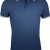 Рубашка поло мужская Pasadena Men 200 с контрастной отделкой, темно-синяя с белым