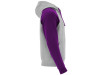 Толстовка с капюшоном Badet мужской, серый меланж/фиолетовый, арт. 10585871S фото 4 — Бизнес Презент