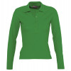 Рубашка поло женская с длинным рукавом Podium ярко-зеленая, арт. 11317272S фото 1 — Бизнес Презент