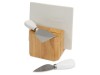 Набор для сыра Cheese Break: 2  ножа керамических на  деревянной подставке, керамическая доска, арт. 825908 фото 1 — Бизнес Презент