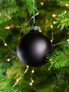 Елочный шар Finery Matt, 8 см, матовый черный, арт. 17663.30 фото 6 — Бизнес Презент