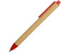Ручка картонная пластиковая шариковая Эко 2.0, бежевый/красный, арт. 18380.01 фото 3 — Бизнес Презент