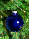 Елочный шар Finery Gloss, 10 см, глянцевый синий, арт. 17664.40 фото 6 — Бизнес Презент