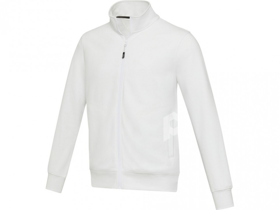 Galena унисекс-свитер с полноразмерной молнией из переработанных материалов Aware™  - Белый, арт. 37540012XL фото 1 — Бизнес Презент