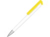 Ручка-подставка Кипер, белый/желтый, арт. 15120.04 фото 1 — Бизнес Презент