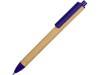 Ручка картонная пластиковая шариковая Эко 2.0, бежевый/синий, арт. 18380.02 фото 1 — Бизнес Презент