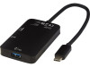 ADAPT Алюминиевый мультимедийный переходник Type-C (USB-A/Type-C/HDMI), черный, арт. 12423090 фото 1 — Бизнес Презент
