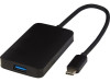 ADAPT Алюминиевый мультимедийный переходник Type-C (USB-A/Type-C/HDMI), черный, арт. 12423090 фото 4 — Бизнес Презент