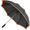 Зонт-трость Highlight, черный с оранжевым, арт. 13037.32 фото 1 — Бизнес Презент
