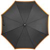 Зонт-трость Highlight, черный с оранжевым, арт. 13037.32 фото 2 — Бизнес Презент