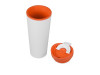 Термокружка Brite 500мл, белый/оранжевый, арт. 870308 фото 2 — Бизнес Презент