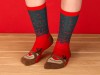 Набор носков с рождественской символикой в мешке мужские, 2 пары, красный, арт. 869101 фото 9 — Бизнес Презент