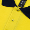 Рубашка поло Prince 190, желтая с темно-синим, арт. 6085.842 фото 3 — Бизнес Презент