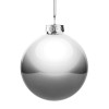 Елочный шар Finery Gloss, 10 см, глянцевый серебристый, арт. 17664.10 фото 2 — Бизнес Презент