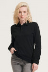 Рубашка поло унисекс с длинным рукавом Planet LSL, черный меланж, арт. 04241348S фото 5 — Бизнес Презент