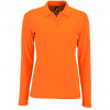 Рубашка поло женская с длинным рукавом Perfect LSL Women, оранжевая, арт. 02083400S фото 1 — Бизнес Презент