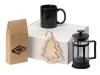 Подарочный набор с чаем, кружкой, френч-прессом и новогодней подвеской Чаепитие, черный, арт. 700411NY.07 фото 1 — Бизнес Презент